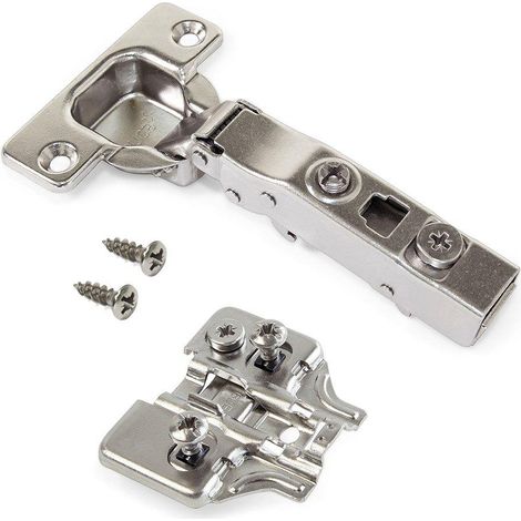 Emuca X91N gerade Scharniere aus vernickeltem Stahl, 20er Set (1/3)