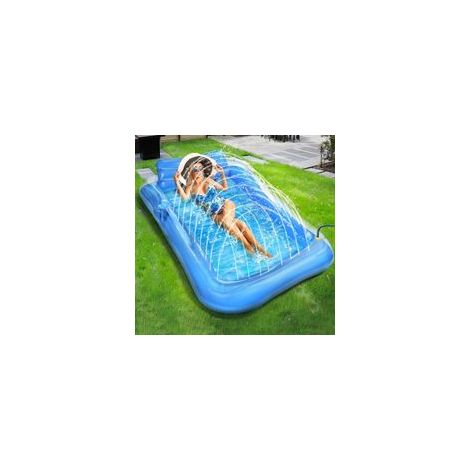 Matelas pneumatique pour piscine adulte – 200 x 124 cm, avec oreiller amovible et support pour verre, flotteur robuste jusqu’à 100 kg (1/5)