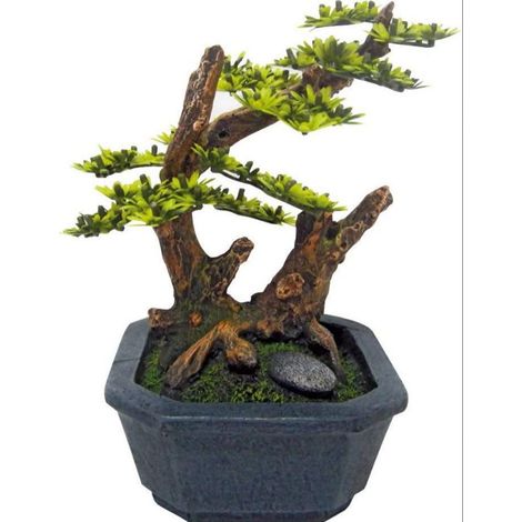 Japan Bonsai con vaso Amtra 15,5x12,5x2,5 cm decorazione per acquari