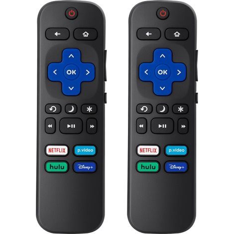Ersatzfernbedienung für Fernseher, kompatibel mit TCL ROKU / HISENSE ROKU / ONN ROKU, zwei Stück (1/4)