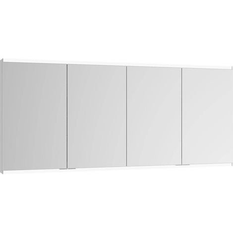 Armario con espejo Royal Modular 2.0 1600x700x120mm anodizado plateado iluminado, empotrable, sin tomas KEUCO