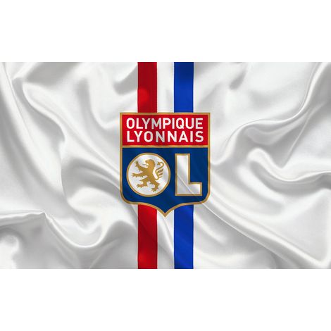 Papier peint panoramique Foot / Football - OL - Olympique Lyonnais - 130 cm x 81 cm (1/2)