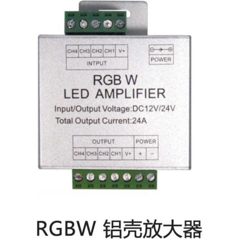 LED amplifier, four-channel amplifier, RGBW amplifier, signal amplifier for LED strip, power supply.