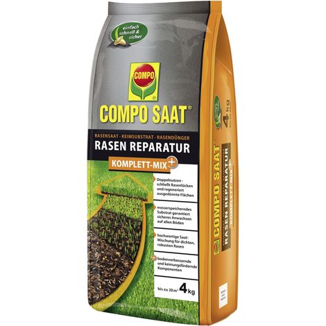 COMPO SAAT Rasen-Reparatur Komplett Mix+ 4kg für 20m² (1/3)