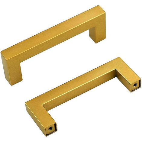 19 cm (7 9/16 Zoll) lange, vergoldete Schrankgriffe, robuste Schubladengriffe aus Edelstahl, gebürstete Goldoberfläche, für die Küche (1/3)