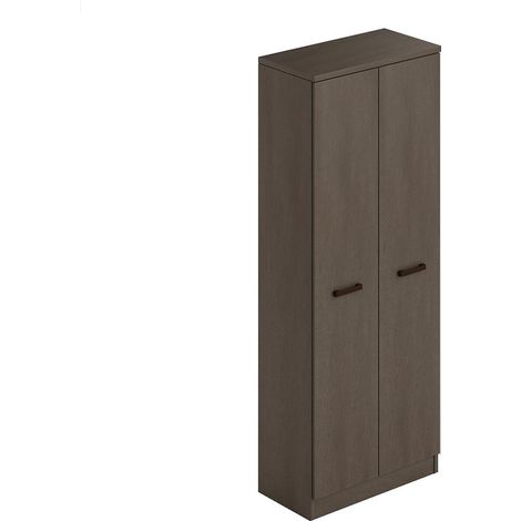 Armadio scarpiera Gabriella fango mobile due ante multiuso 6 ripiani cm h182x71x38
