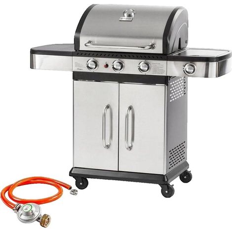 Fieldmann FZG 3011 barbecue a gas argento e nero 11,5 kW (1/3)