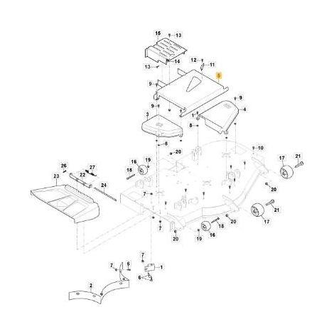 CARTER PROTEZIONE CINGHIA CENTRALE ORIGINALE STIGA - 118830291/0