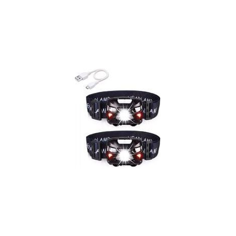 Lampe Frontale Led Rechargeable USB Torche Frontale Puissante avec 400LM, 8 Modes d’Eclairage, IPX4 Étanche, Détecteur de Mouvement pour Pêche, Camping, Randonnée, Cyclisme, Lecture (1/5)