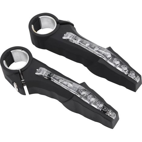 Poignées de guidon de vélo avec éclairage LED clignotant et lampe d'avertissement