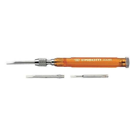 Facom – Tournevis plat interchangeable 1,5 mm, 2 mm, 2,5 mm – Longueur 105 mm – Pour vis à tête plate – Précision et efficacité (1/4)