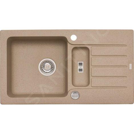 Alveus Niagara - Évier en granit 780x435 mm, avec commande de vidage, beige 1089486