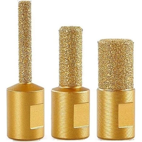 Set di 3 frese diamantate per smerigliatrici angolari, adatte alla lavorazione di marmo, quarzo e piastrelle in pietra. (1/4)