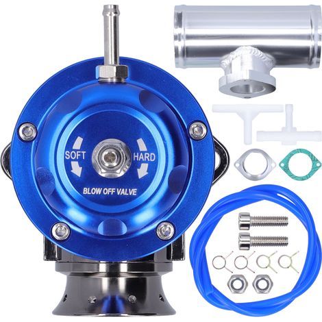 Valve de soufflage Turbo en aluminium, type de tuyau à bride de 2,5 pouces, universel SDDBOVGRSBL FPG250 (bleu) (1/5)
