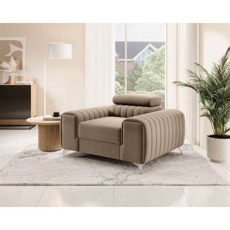Sessel Designersessel ELENI Stoff Monolith Hellbraun (1/5)