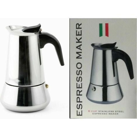 Vtizikl Espresso Maker Caffettiera Moka Macchinetta Caffè 6 Tazze Acciaio Inox -