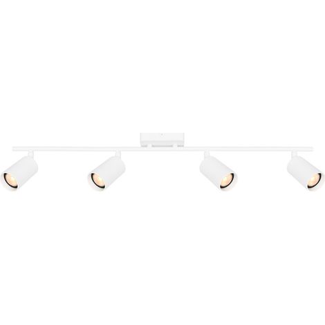 Plafonnier barre TRIS Italux blanc 4 spots orientables GU10