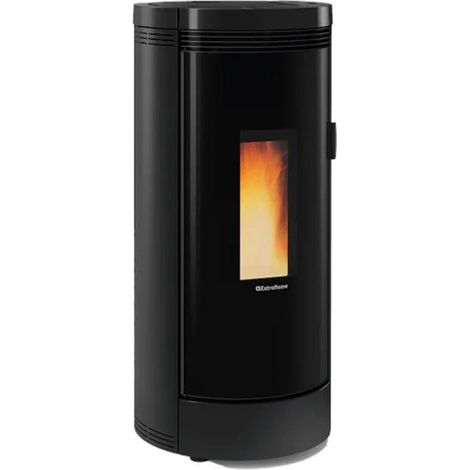 La Nordica Extraflame – Poêle à granulés étanche 9kW – Flamme verte 7 – Compatible RT 2012 – Ventilation frontale – Foyer en fonte – Nettoyage automatique vitre