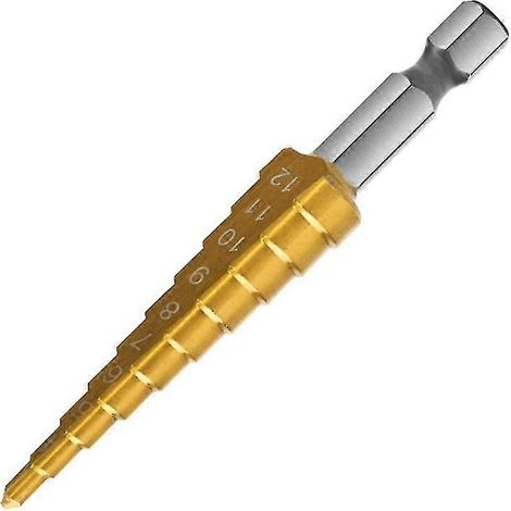 Foret étagé à rainure hélicoïdale 3-12 mm pour micro/corde de guitare, foret à noyau hexagonal 1/4 pouce (1/5)
