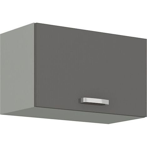 Küchen Hängeschrank 60 Hochglanz Grau Küchenzeile Küchenblock Küche Grey Bianca (1/4)