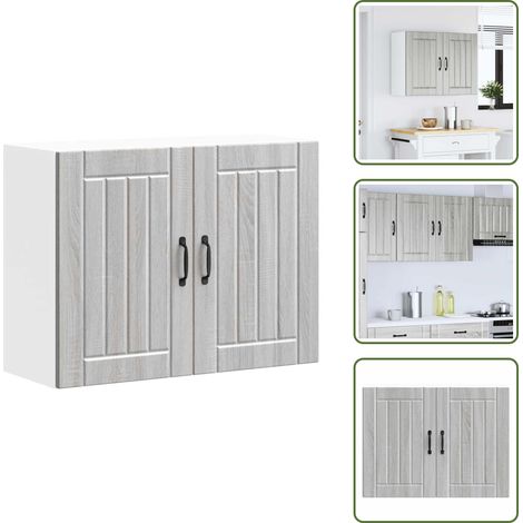 vidaXL Küchen-Hängeschrank Lucca Grau Sonoma Holzwerkstoff (1/5)