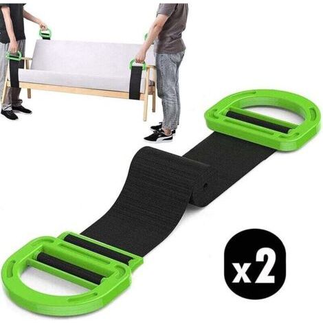 Sangles de déménagement et de Levage pour Meubles, boîtes, Matelaonstruction, Sangles de Levage supportent des Objets Lourds 1 Paire (1/4)