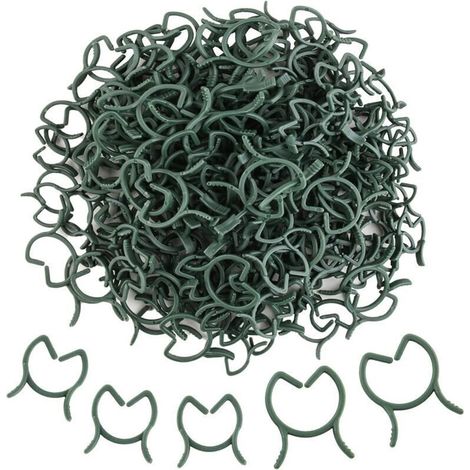 200 Pièces Clips De Support Pour Plantes,Attache En Plastique Clips Plante,Clips De Fixation Plantes Grimpantes,Clips De Jardin,Pour Fruit,Légume,Tomates-M+L (1/5)