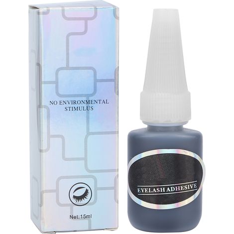 Colle à séchage rapide 15ml pour extensions de cils, sans irritation, adhésif parfait pour pose de faux cils. (1/5)