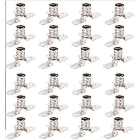 Douille E10 pour ampoule – Lot de 24 pièces – Fer ignifuge jusqu'à 230V 200W – Pour expériences électriques et dispositifs scientifiques (1/5)