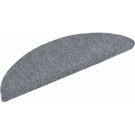 Maison Exclusive - Tappetini per scale autoadesivi 30 pz 56x17x3 cm Grigio chiaro semicircolari