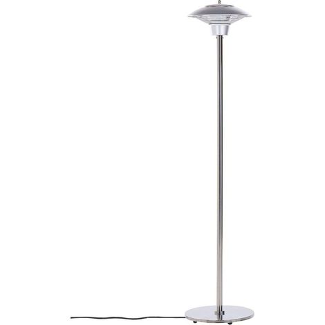 Stufa elettrica a fungo da giardino in alluminio color argento Askja