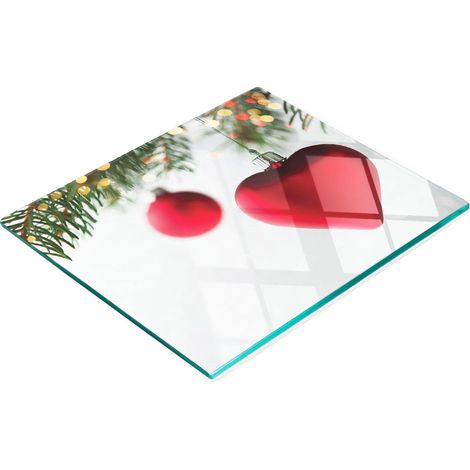 Tagliere decorativo natalizio in vetro 60x52 cm (1/5)