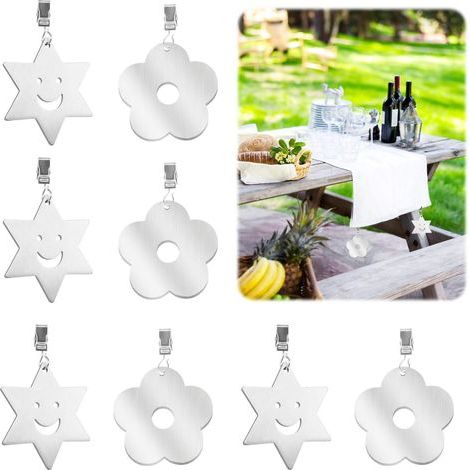 8 Pcs Nappe Nappe Lourde Poids Nappe Extérieure Nappe Lourde Poids Fleur Nappe Poids Pince (1/5)
