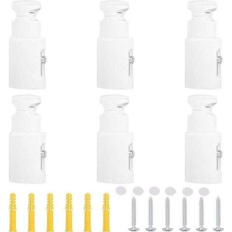 6 Pièces Fixation Seche Serviette Fixation Radiateur Fonte Support Radiateur Distance Réglable Support Radiateur Convient aux Radiateurs de Salle de Bain Droits ou CourbesAec (1/4)