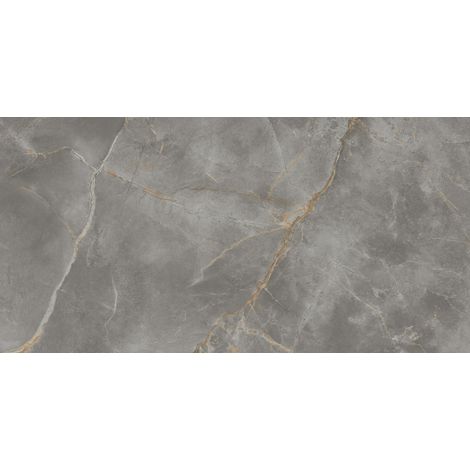 Carrelage effet Marbre Gris Titan 120x60x0,9 cm Brillant Montira - Sol et mur intérieur (vendu par carton de 1,44 m²) - RO'MA CARRELAGE (1/4)