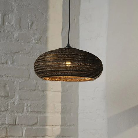 [GEBRAUCHT] B-Ware Osram Hängeleuchte Pendelleuchte Drop Braun Pappe Stahl E27 Nachhaltige Lampe229