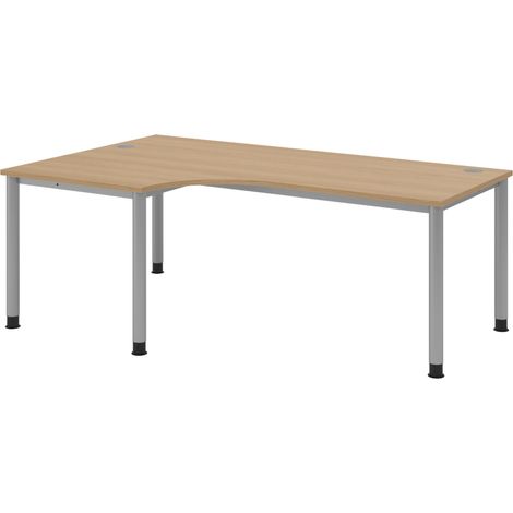 bümö Schreibtisch Serie-H Gestell: Silber Eckform: 200 x 120 cm (1/5)