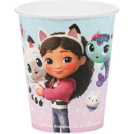 Vasos de papel Gabi Mix Cat House de 250 ml, 6 unidades (1/5)