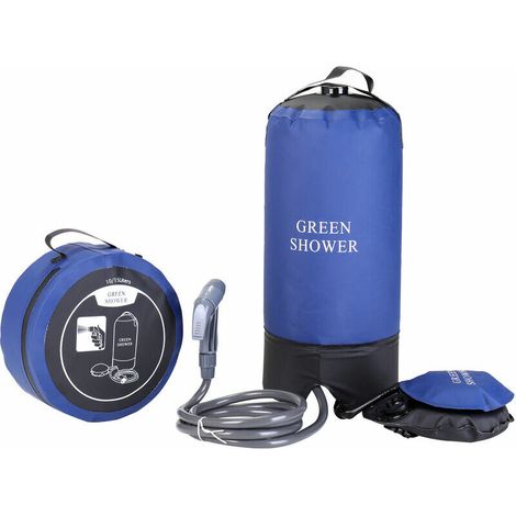 Douche Sous Pression En Pvc Avec Pompe A Pied Legere Exterieure Gonflable Douche Douche A Pression Sac Eau Pour Exterieur Plage Camping Randonnee Baignade (1/5)
