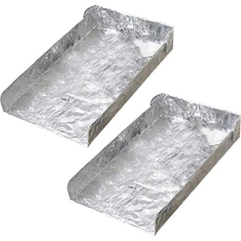 Lot de 2 protections réutilisables pour brûleurs de cuisinière à gaz, en feuille d'aluminium. (1/4)