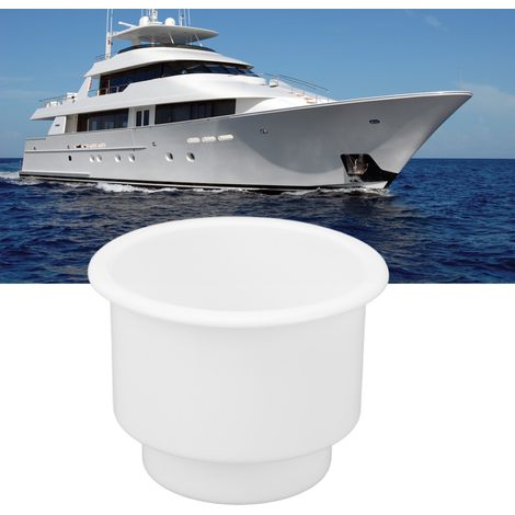 Getränkehalter für Wohnmobil/Yacht mit Abflussloch (Mittelloch) – Weiß (1/5)