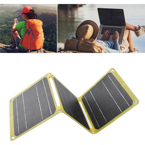 Panneau Solaire Portable 21W Monocristallin ETFE Pliable avec Double USB pour Camping Randonnée Voyage Pêche Charge de Téléphone Batterie-AUTRES (1/5)