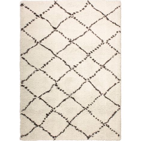 Tapis de Salon Style Berbère Beige 200 x 290 cm Aspect Laine Polypropylène Doux - PANGIVO (1/3)