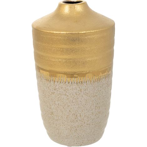 Jarrón de cerámica dorado 15x15x25,5 (1/5)