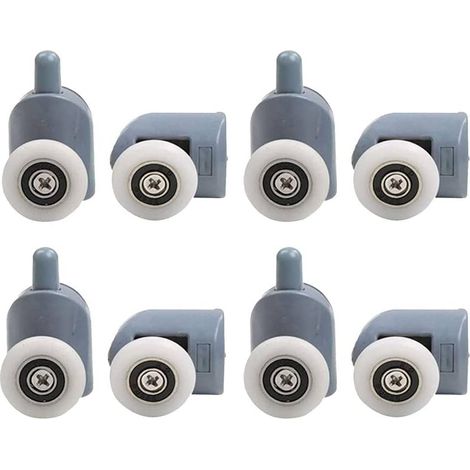 Shower Door Pulleys 8 Pieces, Rollers Roller Bearings Shower Rollers For Shower Cabin And Hand Washbasin (1/5)