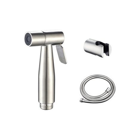 WC avec Douchette - Pulverisat Bidet a Main- Pomme de Douche Toilette avec Tuyau + Support en Inox (1/5)