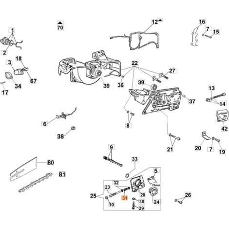 MUELLE ORIGINAL OLEOMAC GS630 980 modelos de motosierra 097000071A 097000071