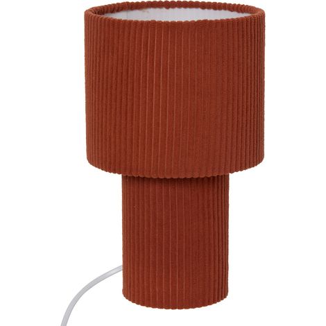 Lampe à poser côtelée en métal Terracotta 15x30 cm