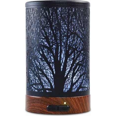 Diffuseur d'huiles essentielles ultrasonique électrique en fer 100 ml, humidificateur silencieux, minuterie et arrêt automatique en cas de manque d'eau, 7 couleurs changeantes pour spa à domicile, yog (1/5)