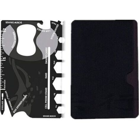 Multi Tool,18 en 1 Carte Multifonction Porte-outil en Acier inoxydable Multi-outils Outils de Poche Gadget Ouvre-bouteilles Hommes Camping en Plein Air Accessoires de Bricolage (1/5)